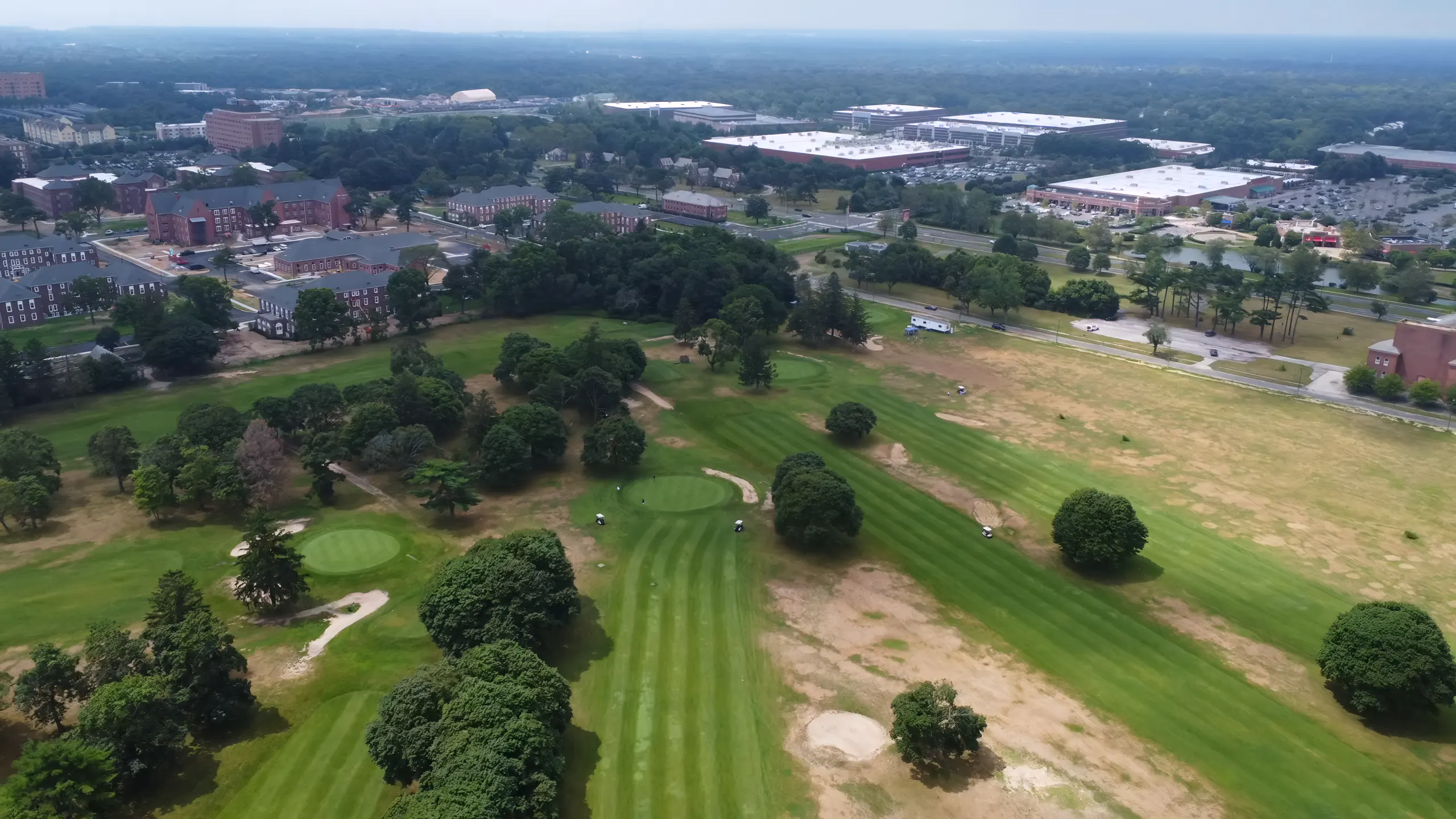 Aerial view of Gull Haven Golf Course in Central Islip